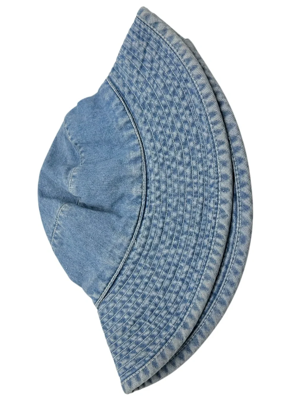 Betmar 90’s Y2K Retro Light Wash Denim Oversized Cotton Bucket Sun Hat - Picture 4 of 10